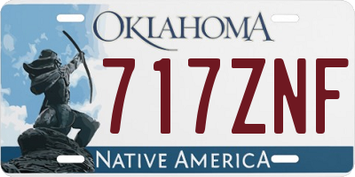 OK license plate 717ZNF