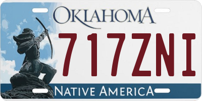 OK license plate 717ZNI
