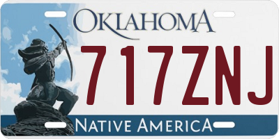 OK license plate 717ZNJ