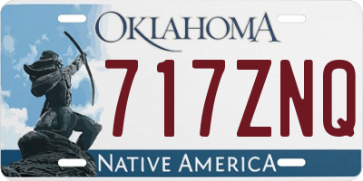 OK license plate 717ZNQ