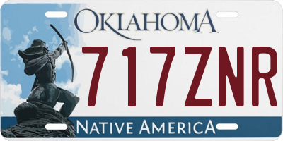 OK license plate 717ZNR