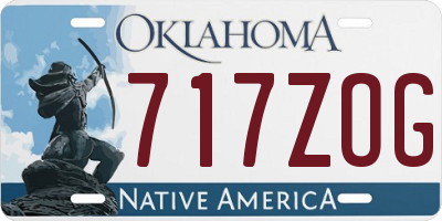 OK license plate 717ZOG