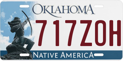 OK license plate 717ZOH