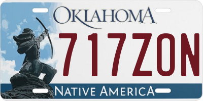 OK license plate 717ZON