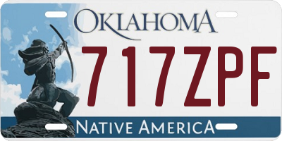 OK license plate 717ZPF
