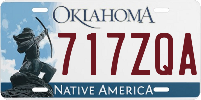 OK license plate 717ZQA