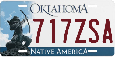 OK license plate 717ZSA