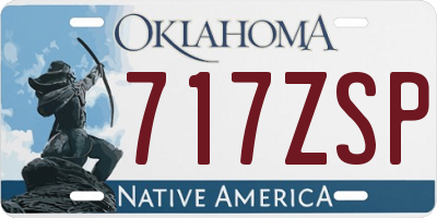 OK license plate 717ZSP
