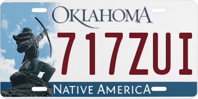 OK license plate 717ZUI