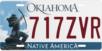 OK license plate 717ZVR