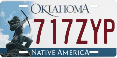 OK license plate 717ZYP