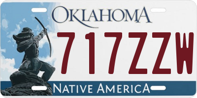 OK license plate 717ZZW