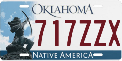 OK license plate 717ZZX