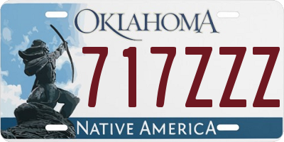 OK license plate 717ZZZ