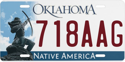 OK license plate 718AAG