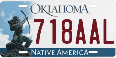 OK license plate 718AAL
