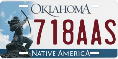 OK license plate 718AAS