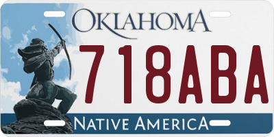 OK license plate 718ABA