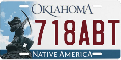 OK license plate 718ABT