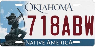 OK license plate 718ABW
