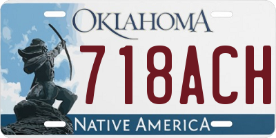 OK license plate 718ACH
