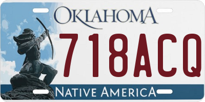OK license plate 718ACQ