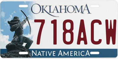 OK license plate 718ACW