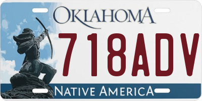 OK license plate 718ADV
