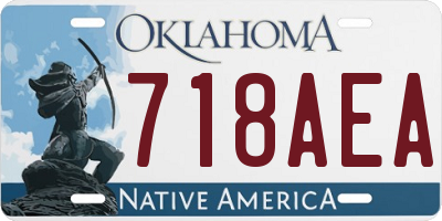 OK license plate 718AEA