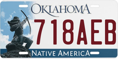 OK license plate 718AEB