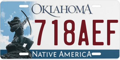 OK license plate 718AEF