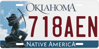 OK license plate 718AEN