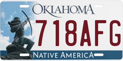 OK license plate 718AFG