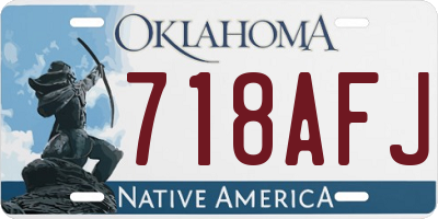 OK license plate 718AFJ
