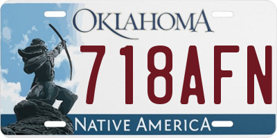 OK license plate 718AFN