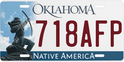 OK license plate 718AFP