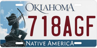OK license plate 718AGF