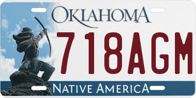 OK license plate 718AGM