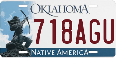 OK license plate 718AGU