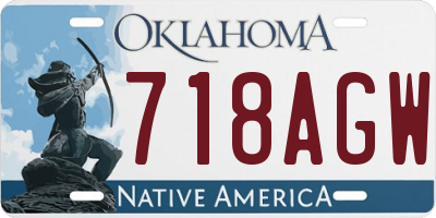 OK license plate 718AGW