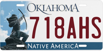 OK license plate 718AHS