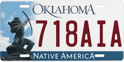 OK license plate 718AIA