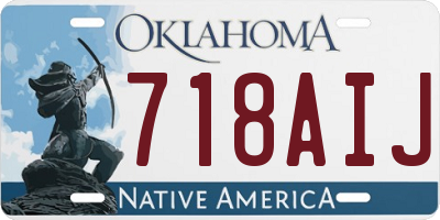 OK license plate 718AIJ