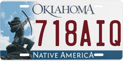 OK license plate 718AIQ