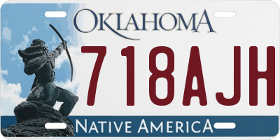 OK license plate 718AJH