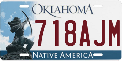 OK license plate 718AJM