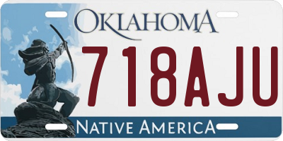 OK license plate 718AJU