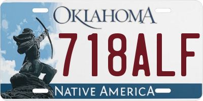 OK license plate 718ALF