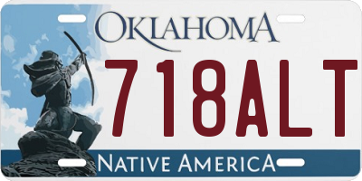 OK license plate 718ALT