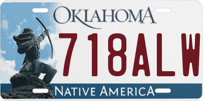 OK license plate 718ALW